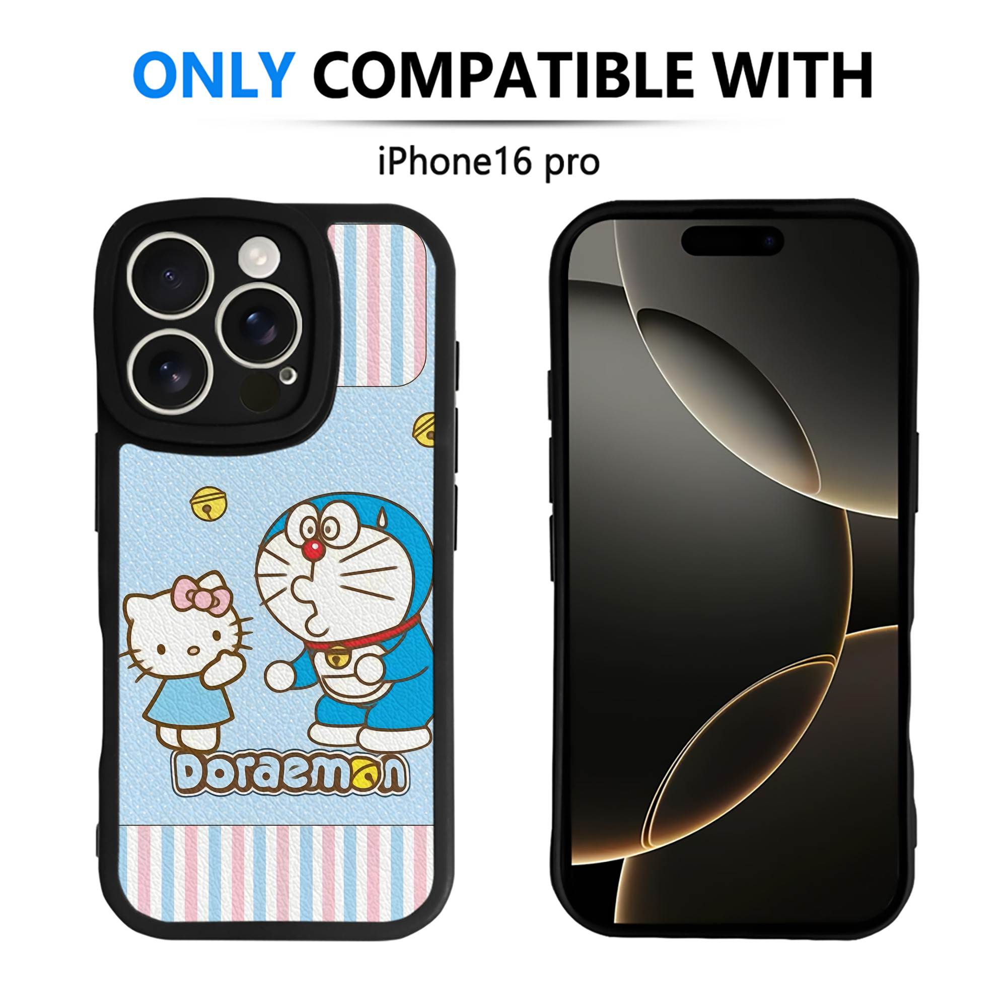 （画像用） ドラえもん Doraemon 【iPhone 16シリーズ対応】シリコンスマホケース（レザー調） 材質：シリコン